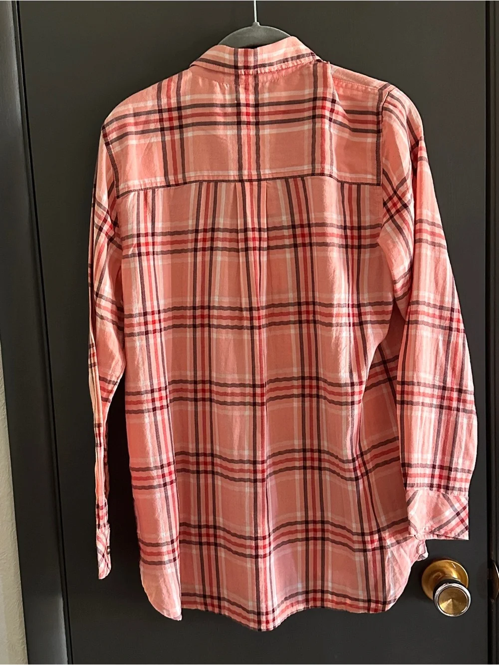 Madewell Classic Pink Plaid Button-Down Shirt Women’s Medium NWT